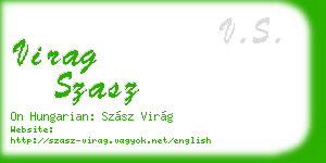 virag szasz business card